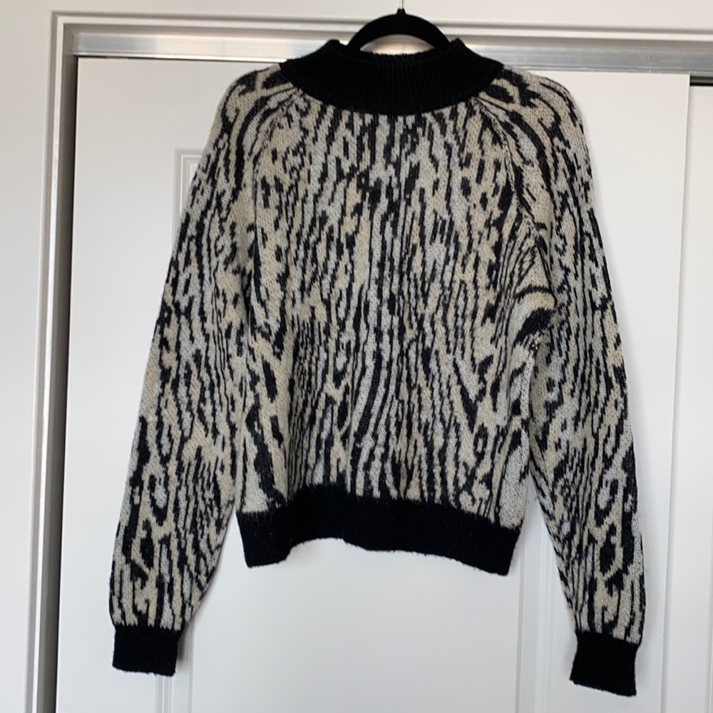 Free People Animal Print Sweater